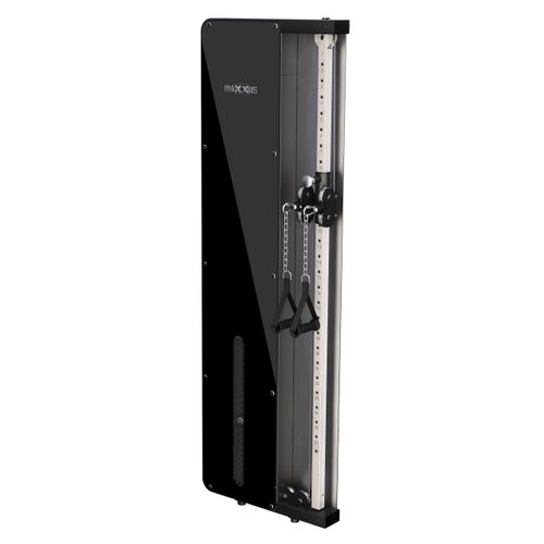 MAXXUS SmartGym H1 Kraftstation - Doppel-Zugsystem, 63x19x197cm, 2 Handgriffe, 2 Kettenverlängerungen, Wandmontage - Latzugstation, Kabelzug-Station, Seilzugstation, Seilzug Turm