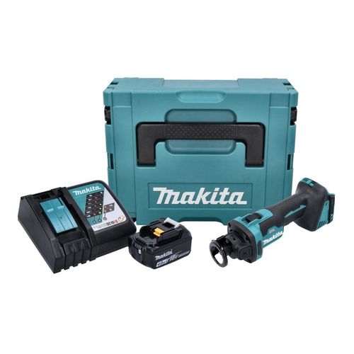 Makita DCO 181 RM1J Akku Rotationsschneider 18 V 32000 U/min Brushless + 1x Akku 4,0 Ah + Ladegerät + Makpac