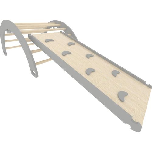 Spielplatz indoor | Kletterbogen Holz Schaukel Rutsche für Kinder | Montessori Spielzeug Kinderrutsche