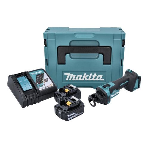 Makita DCO 181 RMJ Akku Rotationsschneider 18 V 32000 U/min Brushless + 2x Akku 4,0 Ah + Ladegerät + Makpac
