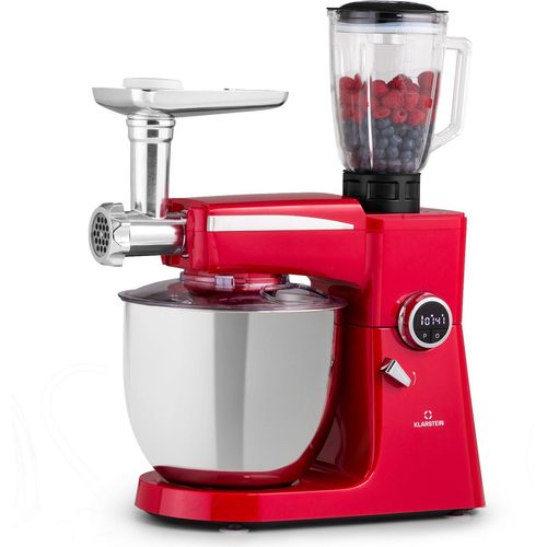 Klarstein Küchenmaschine, Universalküchenmaschinen, 3-in-1 Küchenmaschinen, Rührgeräte & Mixer, Teigmaschine mit Fleischwolf, Küchenmaschine , 2000 Watt Teigmaschine Knetmaschine 10L Schüssel