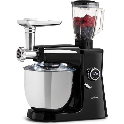Klarstein Küchenmaschine, Universalküchenmaschinen, 3-in-1 Küchenmaschinen, Rührgeräte & Mixer, Teigmaschine mit Fleischwolf, Küchenmaschine , 2000 Watt Teigmaschine Knetmaschine 10L Schüssel