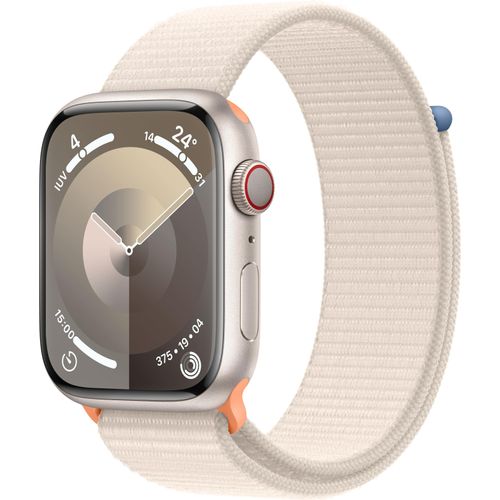 Apple Watch 9 Cell 45mm Alu Polarstern Sport Loop