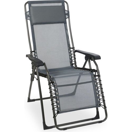 Relaxliege OASI GREY BHT 67x120x70 cm grau Garten-Klappliege Rollliege