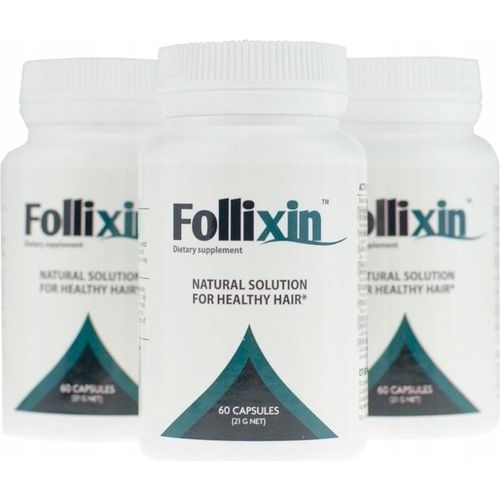 3x FOLLIXIN - Neues Haar, neues Ich! - Haar-Kapseln - Wirksame Behandlung von Haarausfall