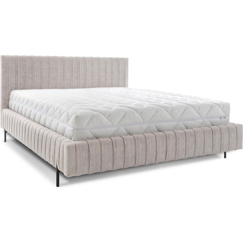 Bett mit Bettkasten 180x200cm Beige