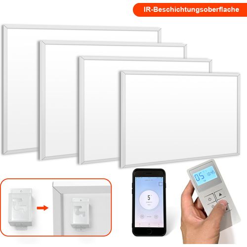 Infrarotheizung 980 Watt inkl. Thermostat APP-Funktion Wifi Fernbedienung, Wandheizung bis 16qm Elektro Heizung