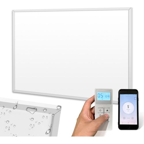 Infrarotheizung 980Watt Wandheizung für 15-16qm Überhitzungsschutz Heizkörper Flachheizung Heizpaneel inkl. Fernbedienung und Thermostat