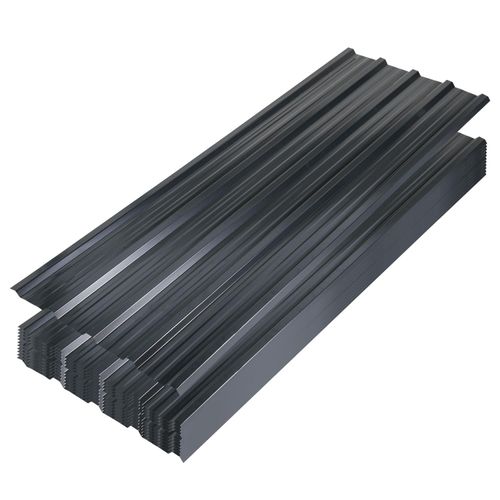 36 Stück Trapezblech 129x46cm Profiblech SET inkl. 1 paar Handschuhe, Anthrazit verzinkt Dachblech 21m² Wellblech Dachplatten für Gerätehaus Carport