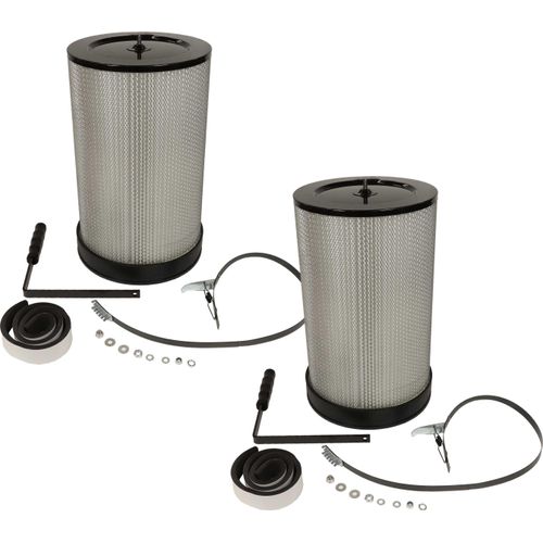 vhbw 2x Feinstaubfilter kompatibel mit Scheppach Woova 2, 3 Absauganlage - Feinstaub-Filterpatrone mit Reinigungsbürste