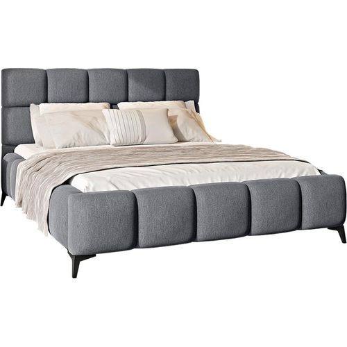 Bett mit Bettkasten 160x200cm Grau