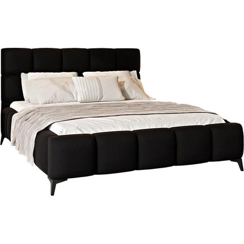 Bett mit Bettkasten 160x200cm Schwarz