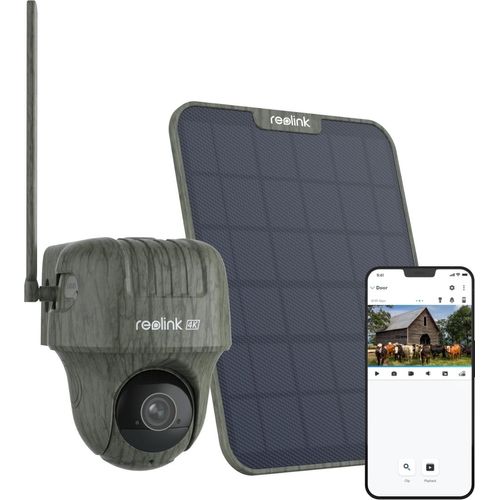 Reolink Wildkamera 4K 8MP Überwachungskameras 3G/4G LTE mit 360º Rundumsicht,No-Glow,Tiererkennung, 355°/90° Schwenk,Bewegungsmelder,2-Weg-Audio