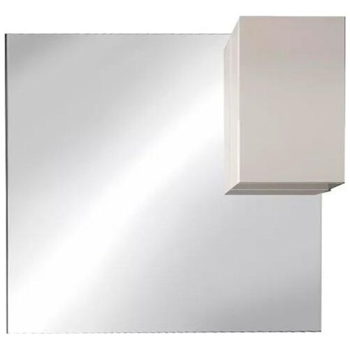 Designerspiegel mit Aufbewahrung, 120x110 cm, Kollektion VITARIO, in glänzendem Weiß