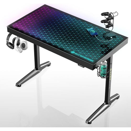 Gaming Tisch 110cm mit Music Reactive RGB LED-Beleuchtung