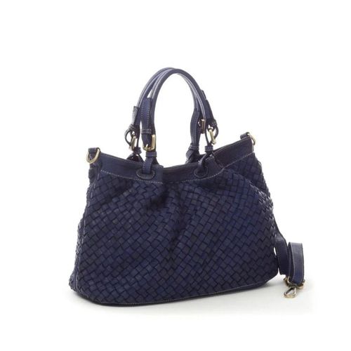 Handtasche Ronka Blau Designer Umhängetasche kleiner Shopper