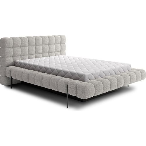 Bett mit Bettkasten 180x200cm Grau