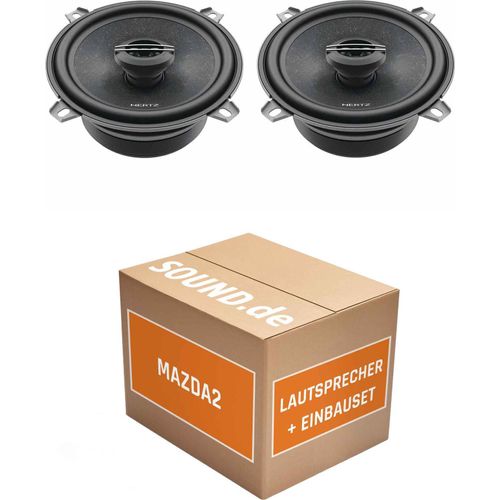 Lautsprecher Boxen Einbaupaket hinten Hertz CX 130 passend für Mazda2 Typ DE | 2x Tief-Mitteltöner mit integriertem Hochtöner 150W MAX