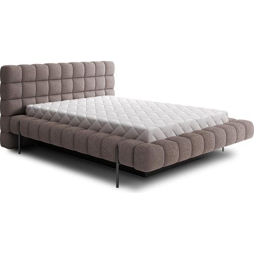 Bett mit Bettkasten 160x200cm Hellgrau
