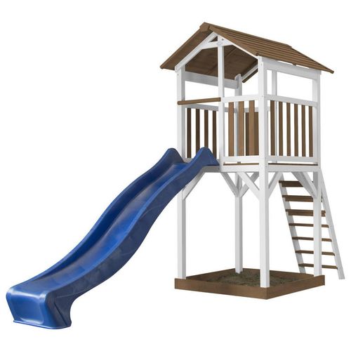 Ambia Garden AXI , Blau, Braun, Weiß , Holz , Zeder , 111.20x241.90x349 cm , Fsc, EN 71 , Outdoor Spielzeug, Spieltürme
