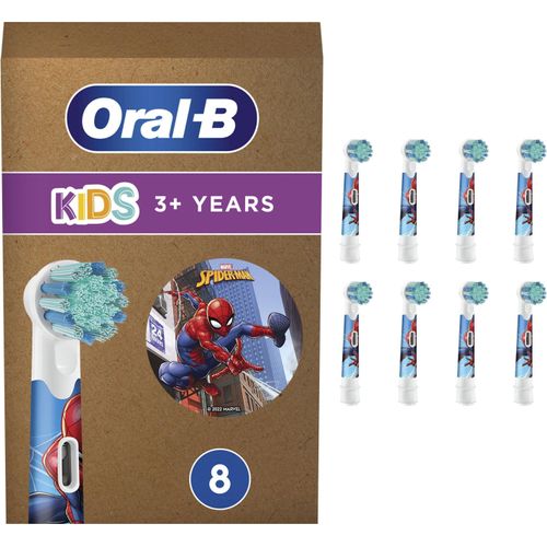 Oral-B Aufsteckbürste »Kids Spiderman«, (für elektrische Zahnbürste, für Kinder ab 3 Jahren, 8 Stück)