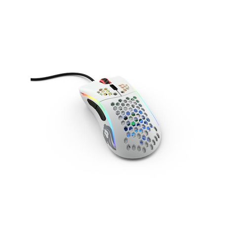 Glorious Model D- (Small) - Matte White - Gaming Maus (Weiß mit RGB Licht)
