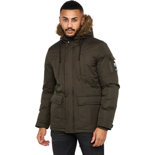Crosshatch - "Parkmoore" Parka für Herren BG648 (XL) (Dunkel-Olive)