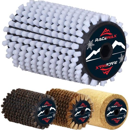 RaceWax Roto Bürsten Set Kork Nylon Rosshaar Kupfer Rotorbürste 100mm Rotobürste