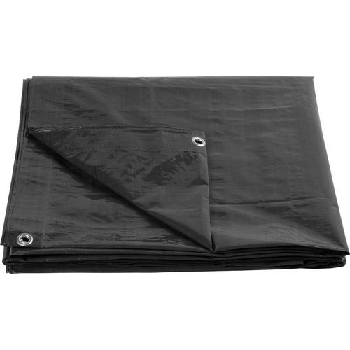 Plane Tarpaulin Strong 10x15 m, 200 g/m, Abdeckplane, anthrazit, mit Ösen