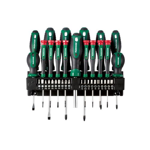 PARKSIDE® Bit- und Schraubendrehersatz mit Wandhalterung, 37-teilig