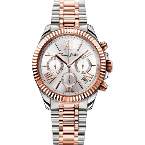 Thomas Sabo Damen Chronograph silber/roségoldfarben WA0221-272-201