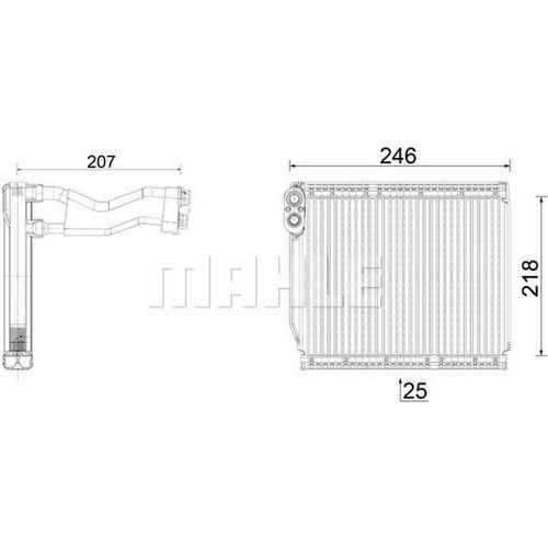 Verdampfer Klimaanlage Keilrippenriemenscheibe 112mm MAHLE für i20 I