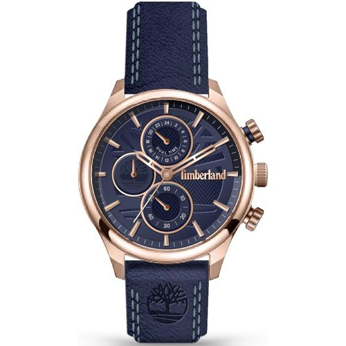 TIMBERLAND Damen Quarz Armbanduhr aus Edelstahl mit Leder Band - SHEAFE - TDWLF2104004