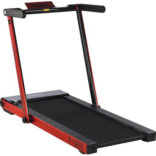 MAXXUS Laufband M8 - Elektrisch, 2 PS, 12 km/h, Klappbar, Lauffläche 125x45 cm, mit Bluetooth, LCD, App Steuerung, Rollen, Tablet Halterung, Rot - Fitnessgerät für Zuhause, Gym, Training, Laufen