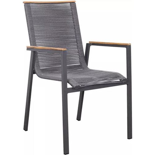 Dining Stapelsessel Alicante Rope mit Teakarmlehne