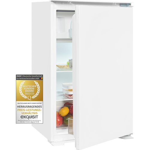 Exquisit Einbau Kühlschrank EKS131-4-E-040D | 118 l Nutzinhalt | Alarm-Funktion | 4*-Gefrieren | 88 cm Höhe | Einbaugerät