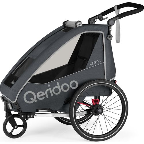 Qeridoo QUPA 1 Grey Kinderfahrradanhänger Einsitzer
