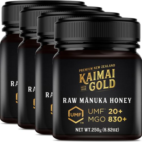 Kaimai Gold MGO 830+ / UMF 20+ Manuka Honig * 4x 250g Premium Monofloral UMF® Certified Neuseeland ManukaHonig * 600 633 696 700 720 800 820 829 850