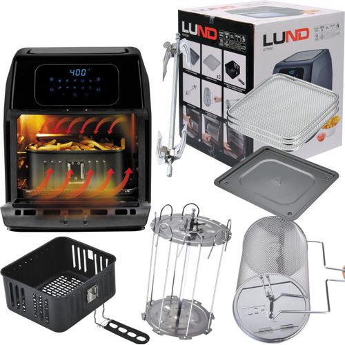 Heißluftfritteuse 12 L, 1800 W mit LED-Anzeige, Backofen