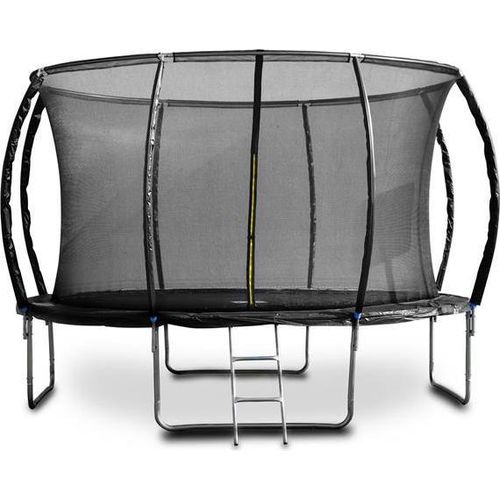 G21 Trampolin G21 SpaceJump, 366 cm, schwarz, mit Schutznetz + Freitreppe G21-6904269