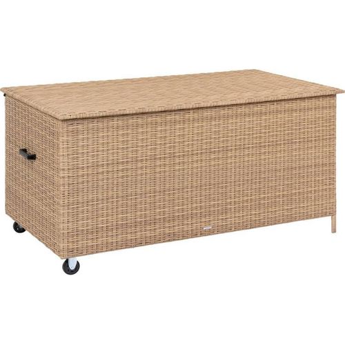 Aufbewahrungsbox BAYANA Savannafarben M - 204 x 97,5 x 111 cm - Epoxidbeschichteter Stahl - Kunststoffrattan - Hespéride