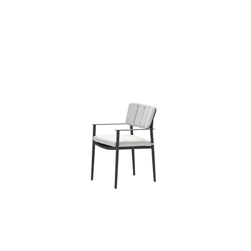 Garden Impressions Toulon Dining Stuhl - carbon black - desert sand