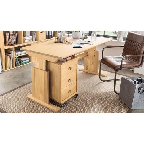 Schreibtisch 120cm 'Lars' Kernbuche geölt