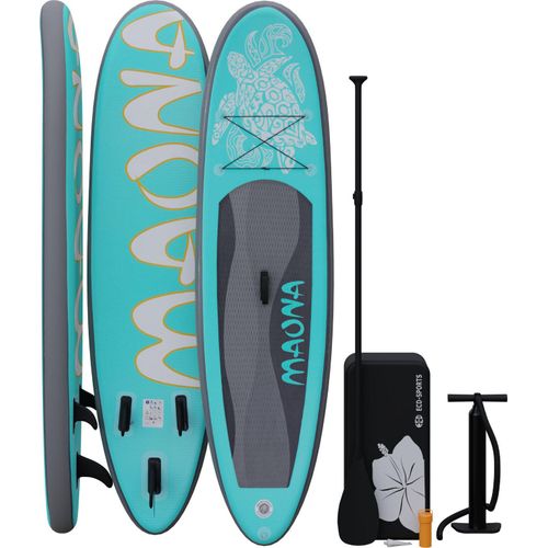 Stand Up Paddle-Board MAONA Türkis SUP Board Komplettset 308 cm Länge Alu-Paddel Luftpumpe Tragetasche 120 kg