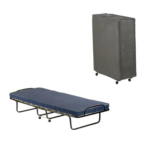 Daaronso-Klappbett, Feldbett mit 12 Latten, inklusive Matratze, platzsparendes Kinderbett, 100 % Italy, 80 x 190 x 37 cm, inklusive Schutzhülle
