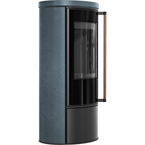 Ofen KRATKI ERIK Ø150 5,5kW SERPENTINO Keramik Schwarz Griff Jatoba