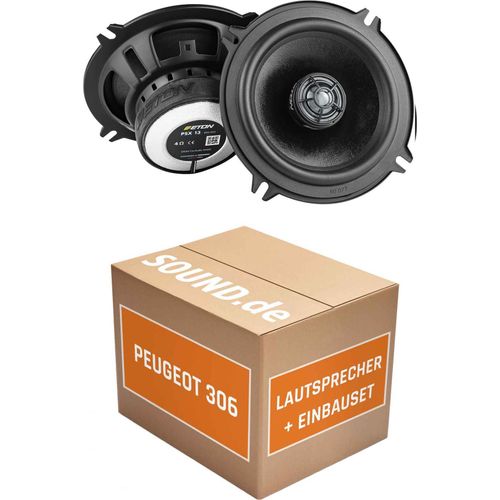 Lautsprecher Boxen Einbaupaket Heck Eton PSX13 passend für Peugeot 306 + Cabrio | 2x Tief-Mitteltöner mit integriertem Hochtöner 100W MAX