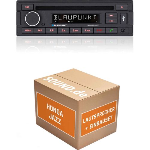 Lautsprecher Boxen Einbaupaket Front Blaupunkt Milano 200 BT passend für Honda Jazz GD | Bluetooth USB