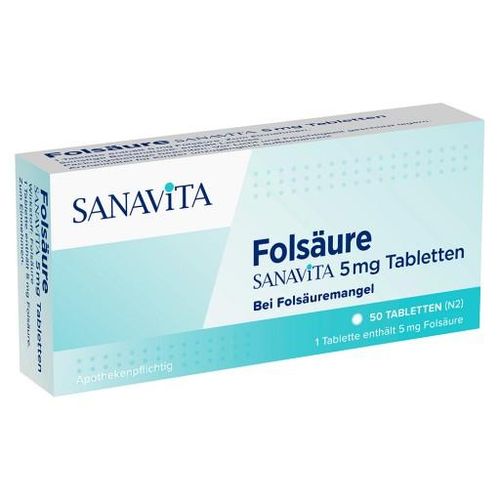FOLSÄURE SANAVITA 5 mg Tabletten 50 St