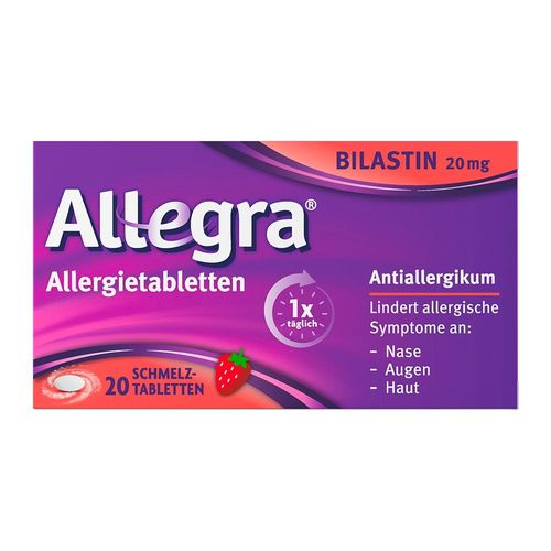 Allegra Schmelztabletten 20 Stk bei Allergien & Heuschnupfen perfekt für unterwegs 20 St